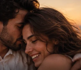 Casal compartilhando um momento de cumplicidade